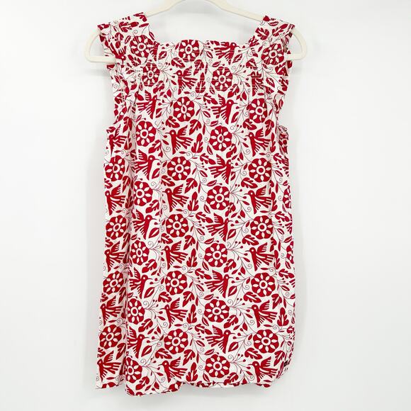 Tea Collection Girls Spring Summer Birds Floral Print Smocked Dress Size 10 - Picture 6 of 6